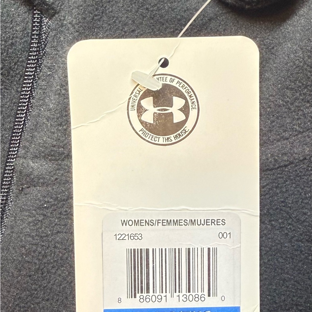 NWT Under Armour Black Rival Fleece Quarter Zip Pullover XL - Kangaroo Pocket - Picture 6 of 8